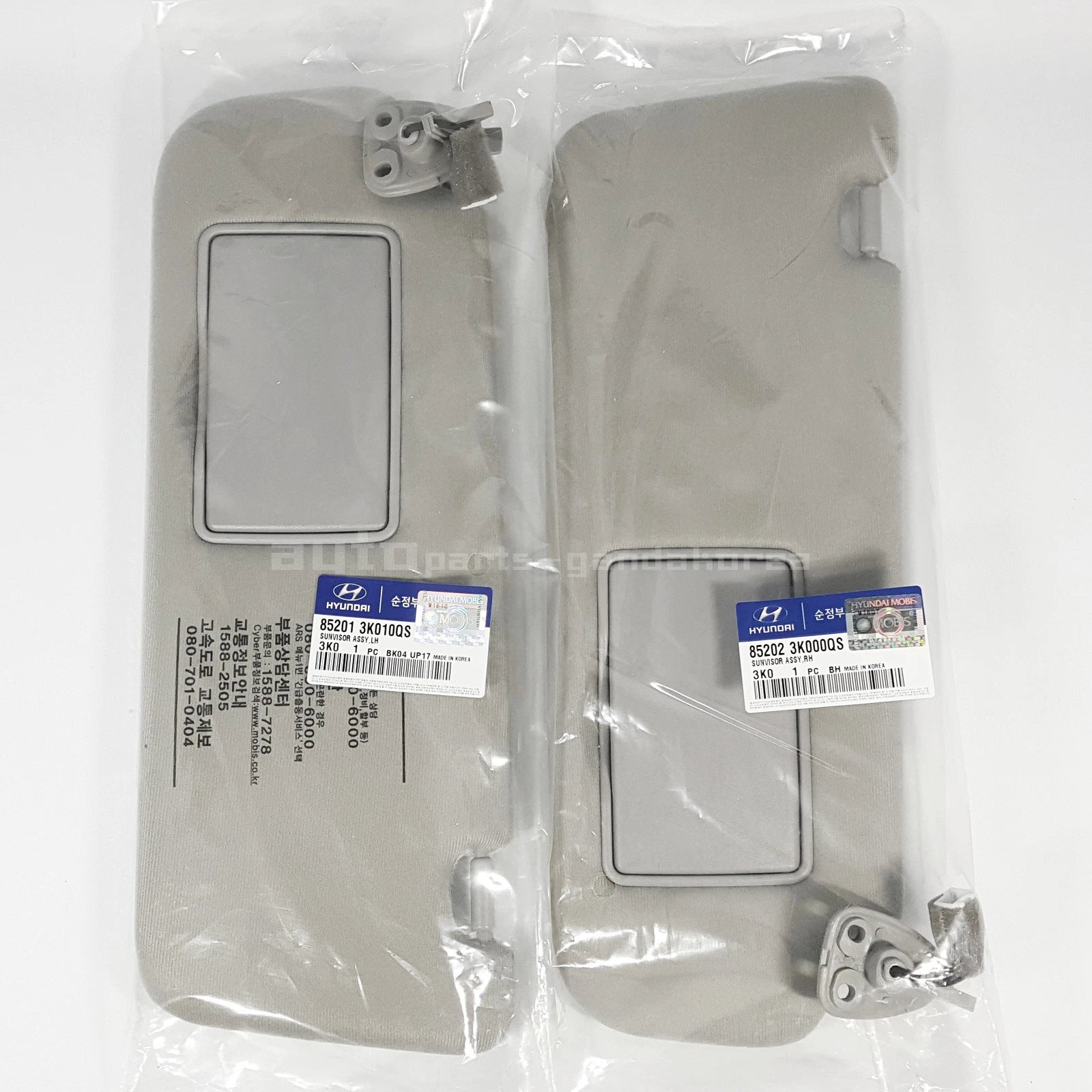 852013K010QS 852023K000QS Sun Visor Gray Cloth LH RH = 1SET For Hyundai i45 2006-2010