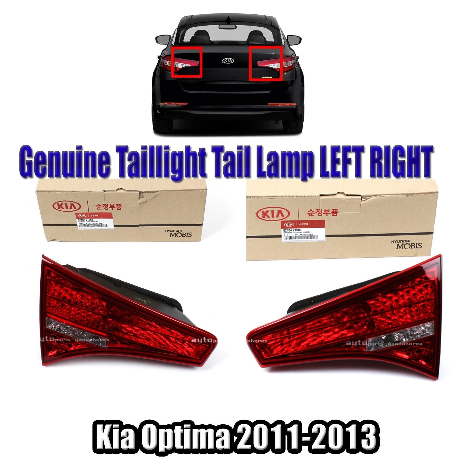 Genuine OEM Taillight Tail Lamp REAR LEFT RIGHT 2EA For Kia Optima 2011-2013