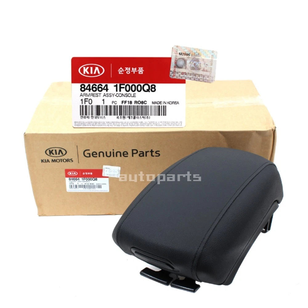 Genuine Double Leahter Armrest Console Storage Box For Kia Sportage 2005-2010
