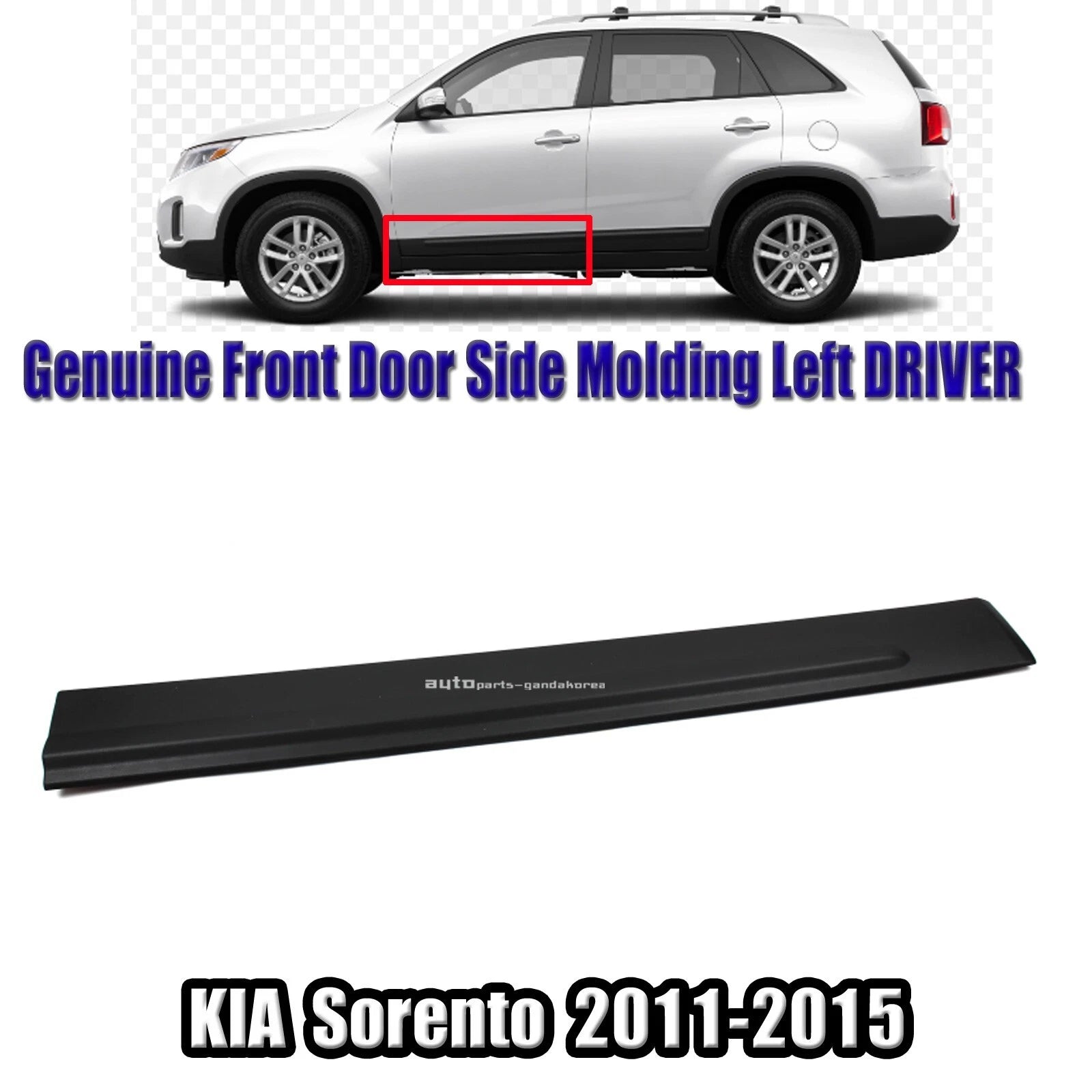 Fast Genuine Front Door Lower Molding LEFT For Kia Sorento 2011-2015
