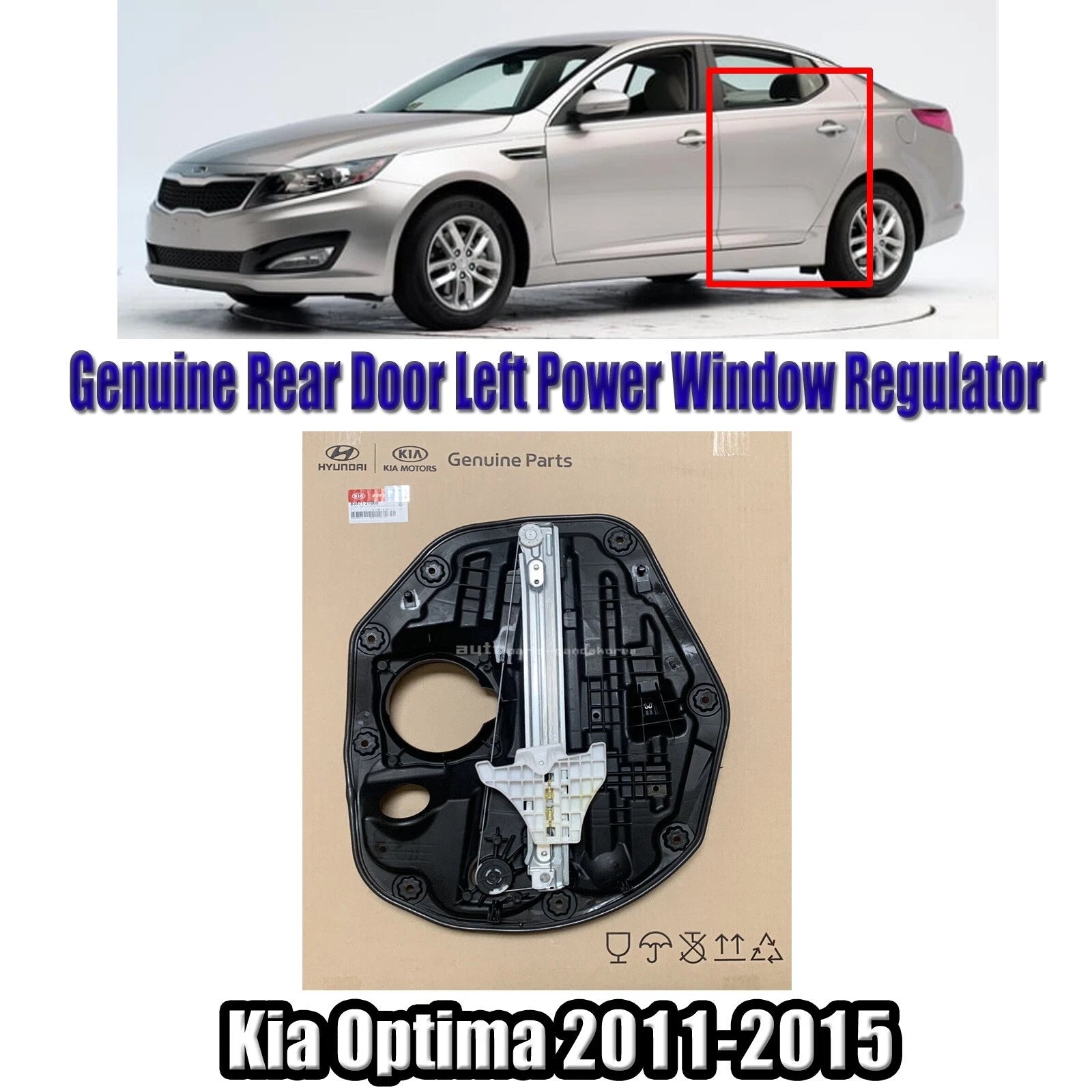 Genuine 834712T000 Rear Door Left Power Window Regulator For Kia Optima 2011-2015