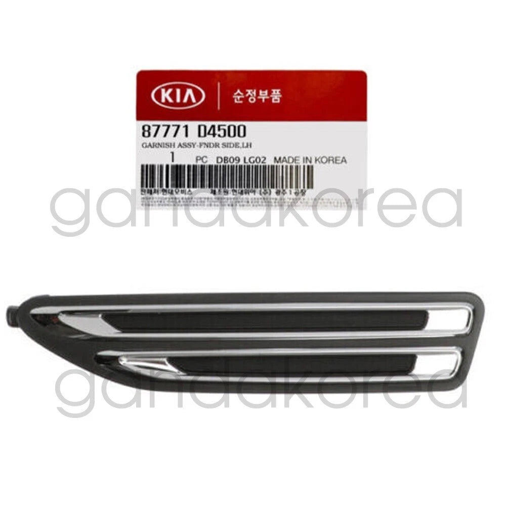Genuine 87771D4500 Front Left Fender Vent Garnish Assy For Kia Optima 2019-2020