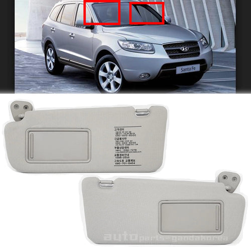 852102B511J4 852202B511J4 Sun Visor Gray LH RH Hyundai Santa Fe CM 06-09