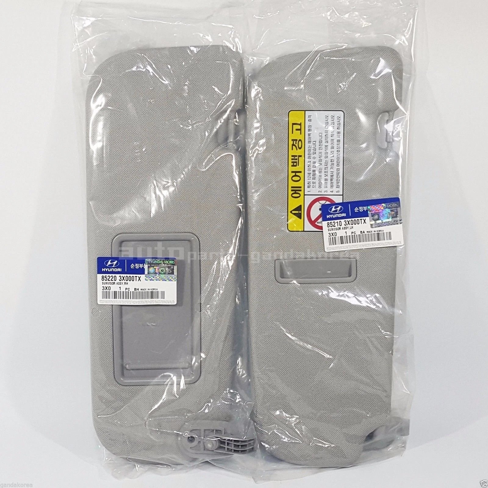 852103X000TX 852203X000TX Driver LH RH Sun Visor Gray 2P Avante MD 2011-2015