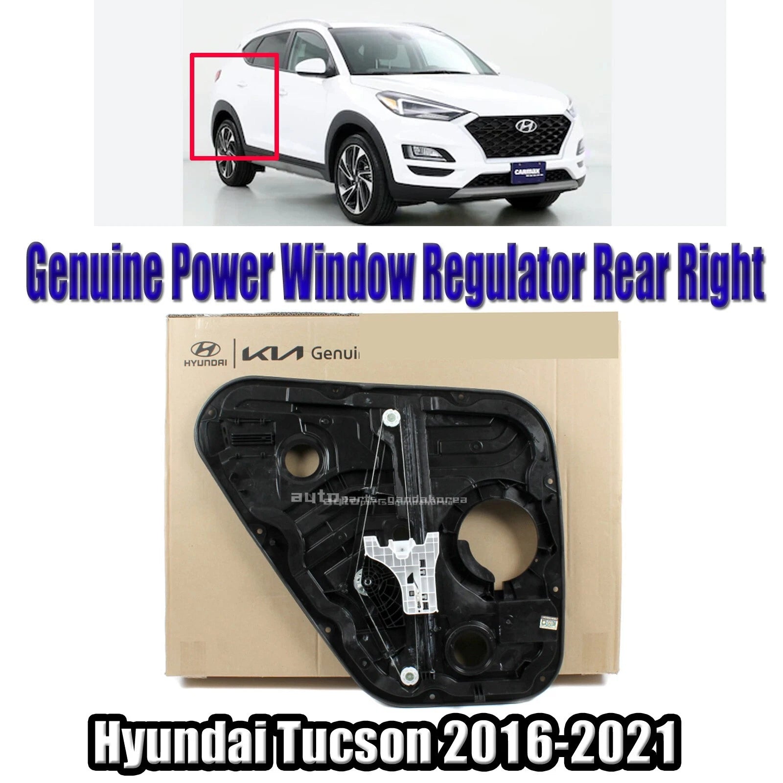 Genuine 83481D3001 Power Window Regulator Rear Right For Hyundai Tucson 2016-2020