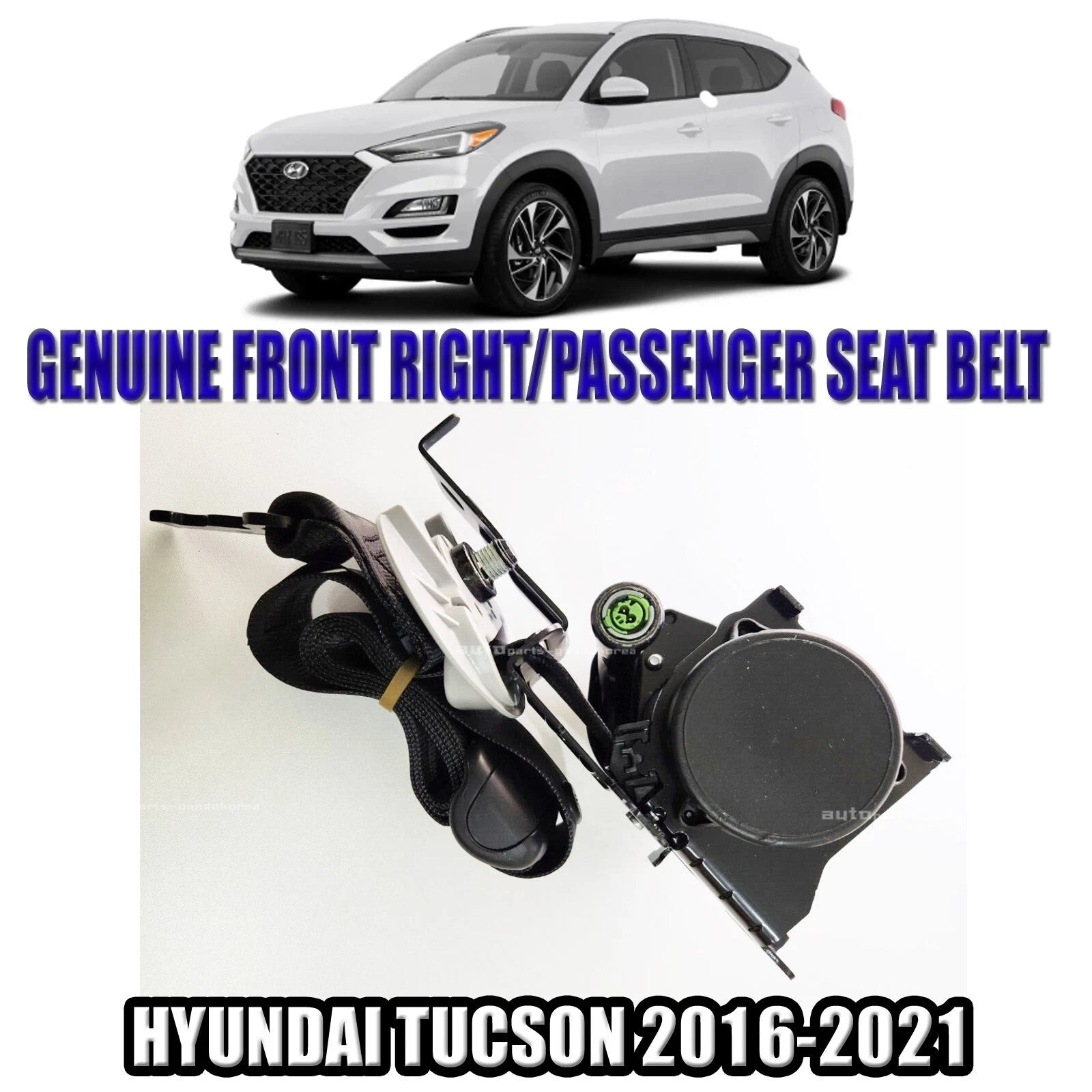 GENUINE 88820D3000TTX FRONT RIGHT PASSENGER SEAT BELT FOR HYUNDAI TUCSON 2016-2021