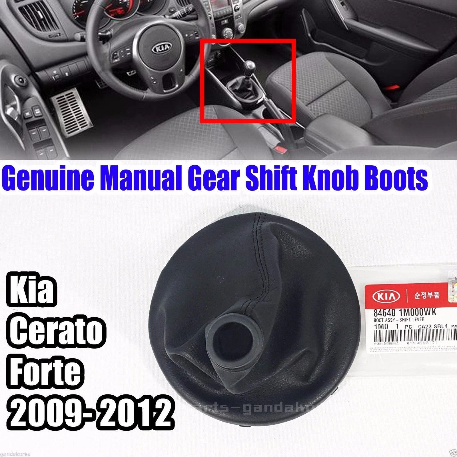 Genuine 846401M000WK Manual Gear Shift Knob Boots For Kia Cerato Forte 2009 2012