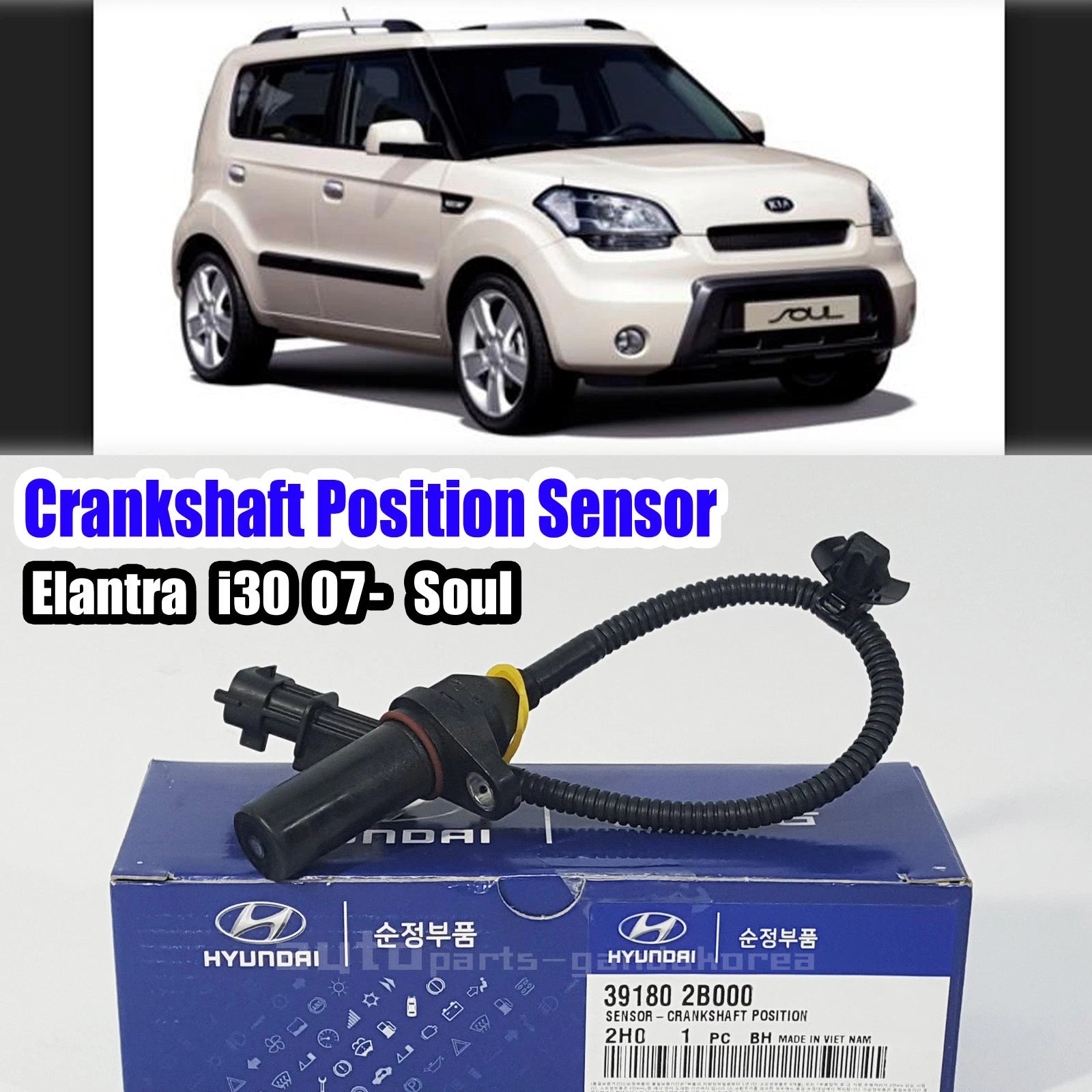 391802B000 Crankshaft Position Sensor For Kia Soul CEED 2008+