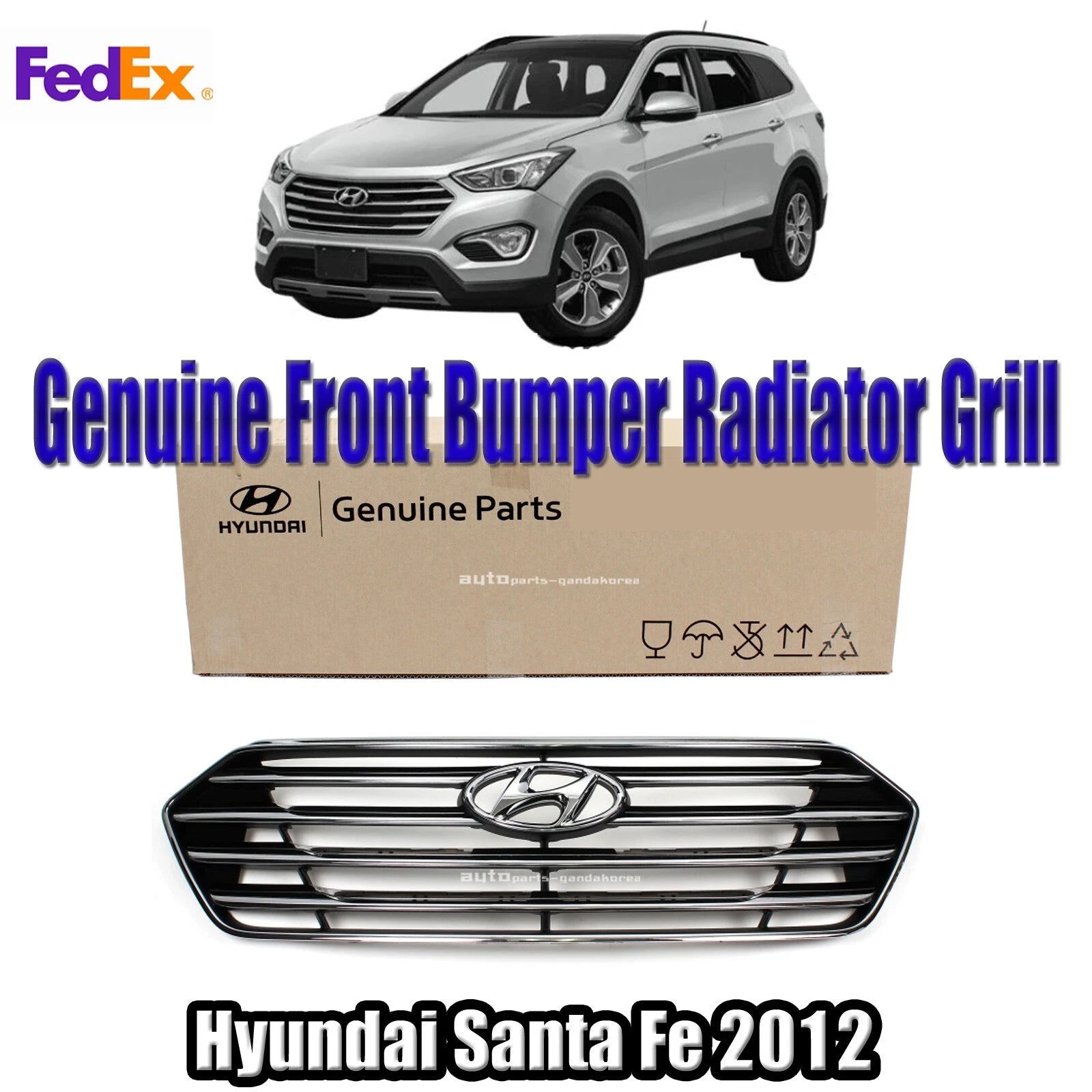 Genuine 86350B8000 Radiator Grille For Hyundai Santa Fe XL 3.3L 7 Seats 2013-2016