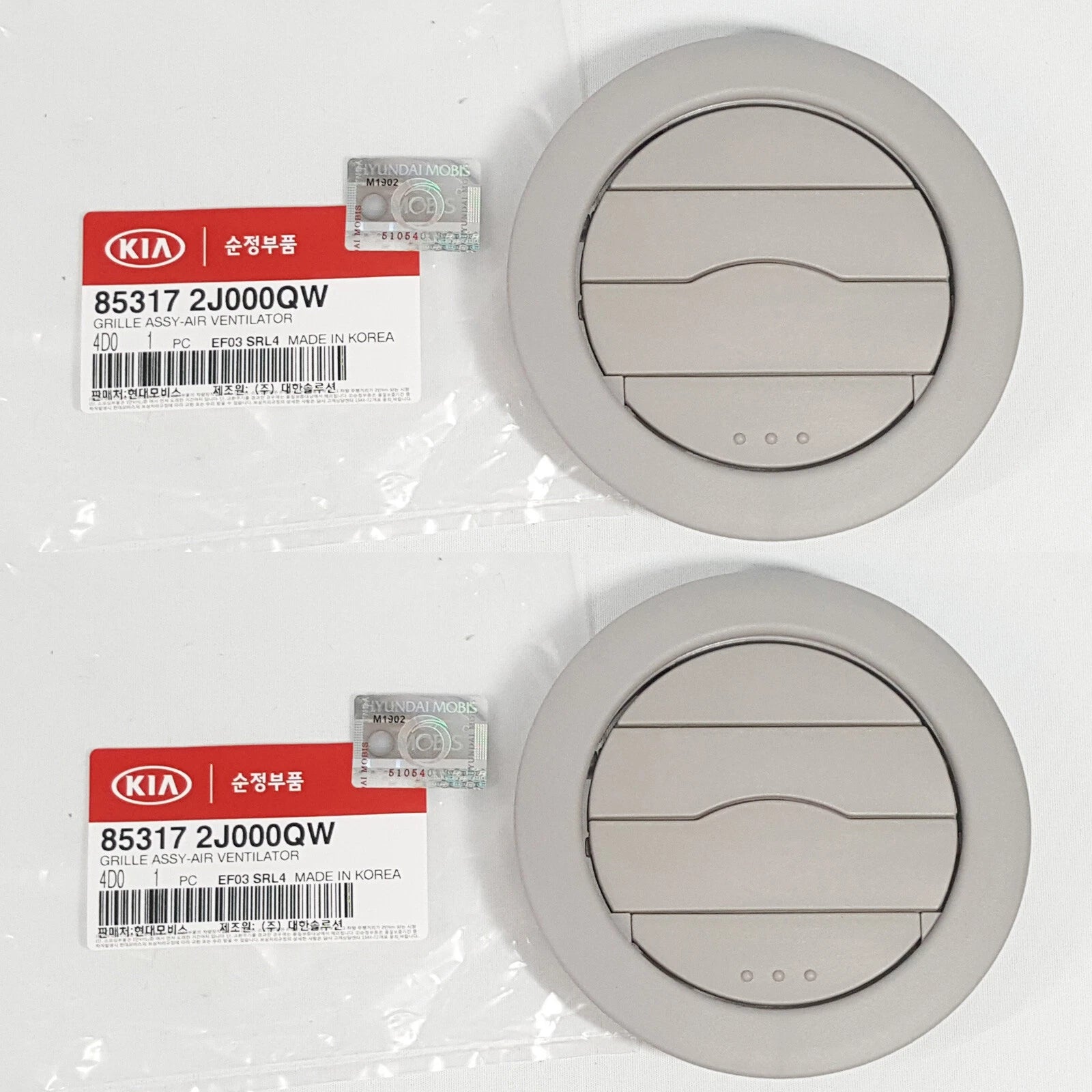 853172J000QW Air Vent AC Grille Assy Roof Gray 2EA 1SET For Kia Sedona 2006-2014