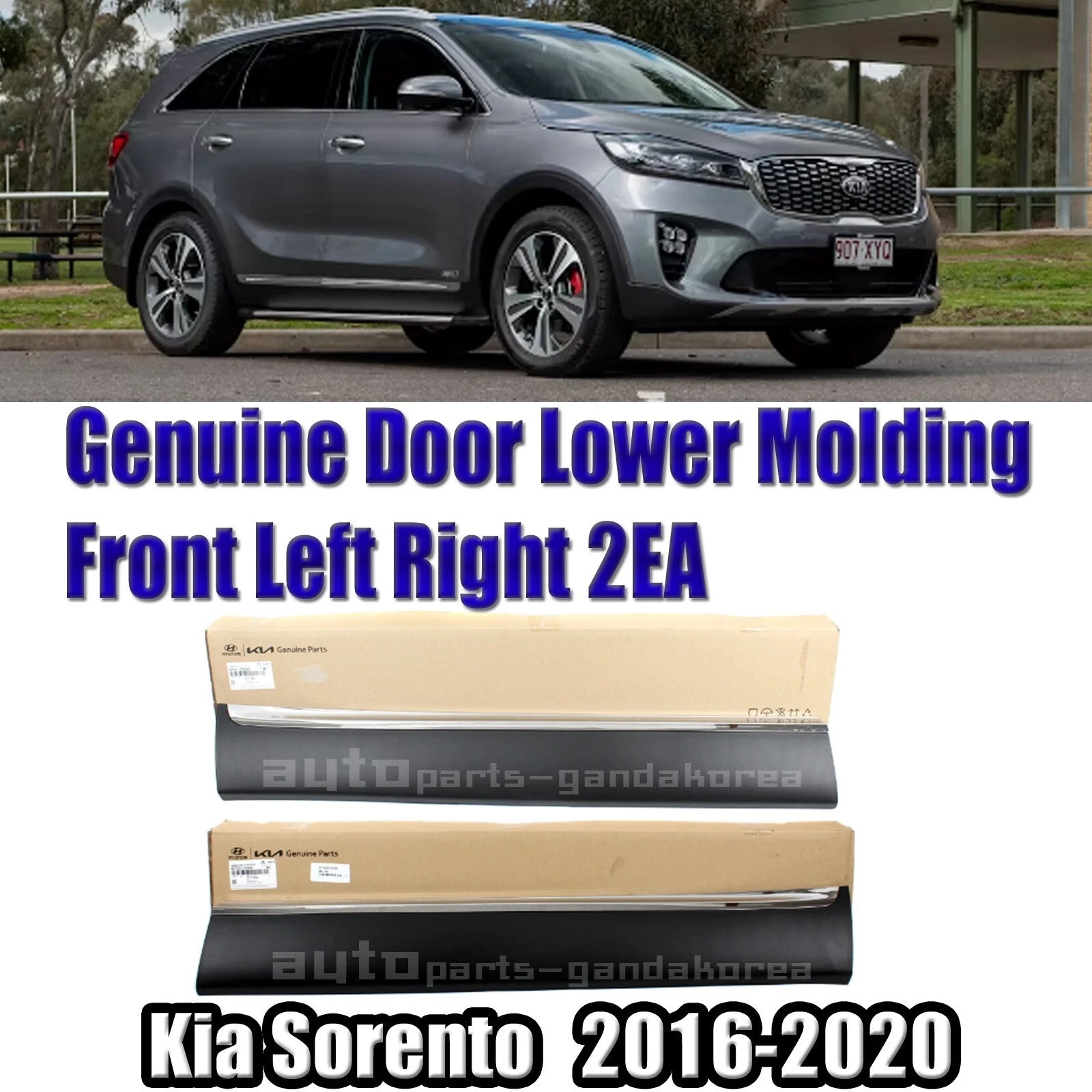 Genuine Door Lower Molding Front Left Right 2EA For Kia Sorento 16-20