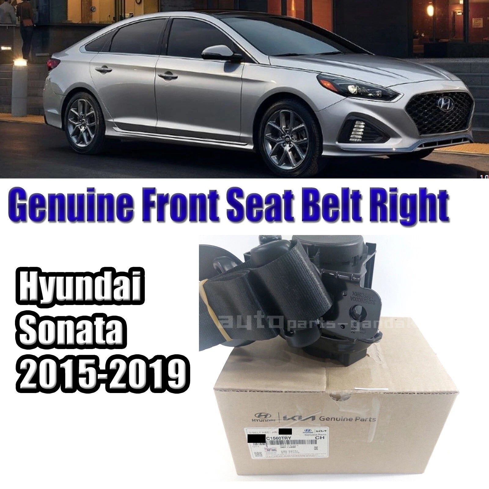 Genuine 88820C1560TRY Seat Belt Front Right For Hyundai Sonata 15-19