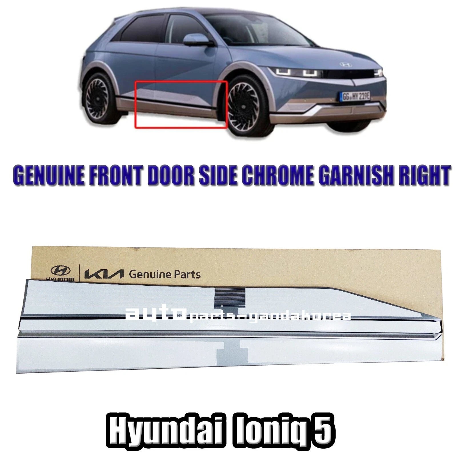 Genuine Front Door Side Chrome Garnish Right For Hyundai IONIQ 5