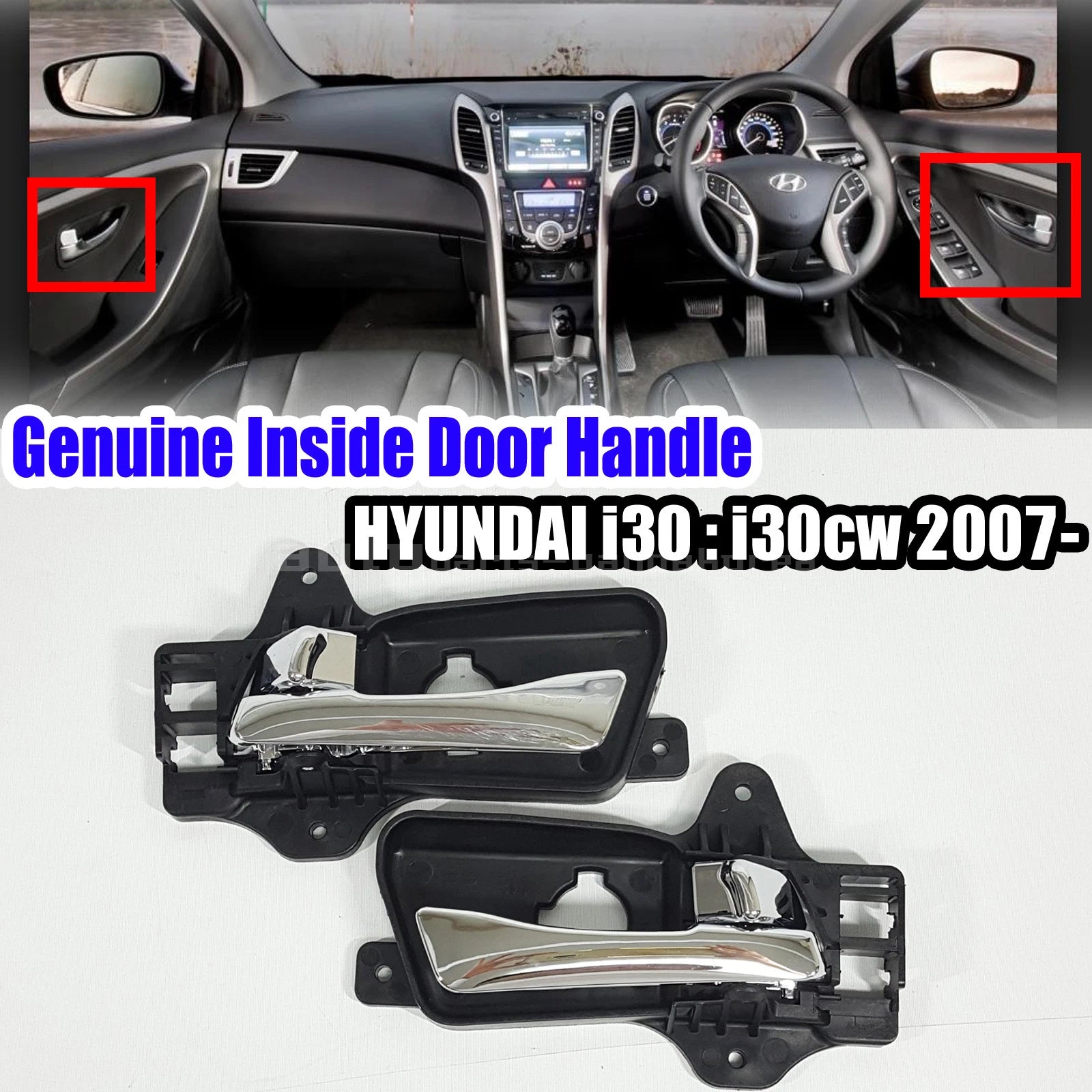 Genuine Inside Door Handle Catch Chrome LH RH 2EA For Elantra Touring 2009 12